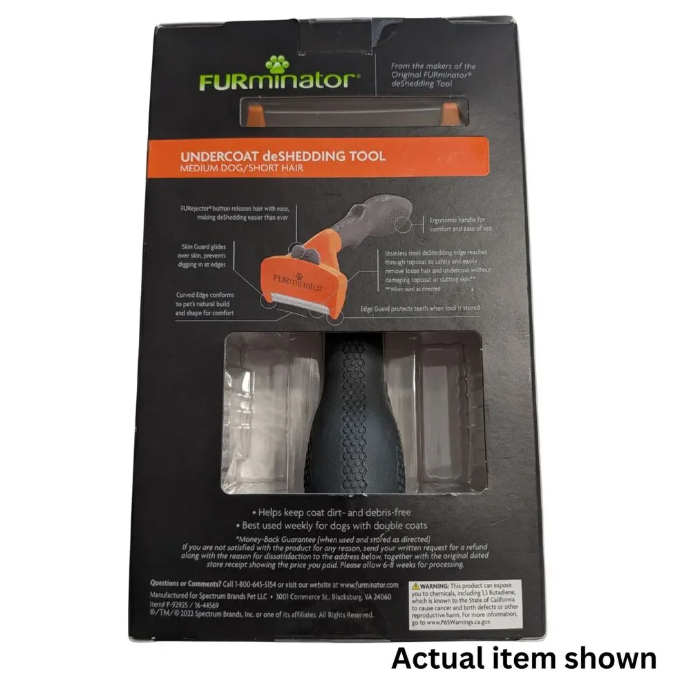 🐾 FURminator Undercoat deShedding Tool Medium Dog Short Hair New